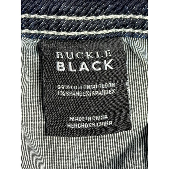 Buckle Black Jeans Men's 32x29 Fit No 3 Slim Fit Bootcut Stretch Dark Wash Deni - Picture 9 of 11